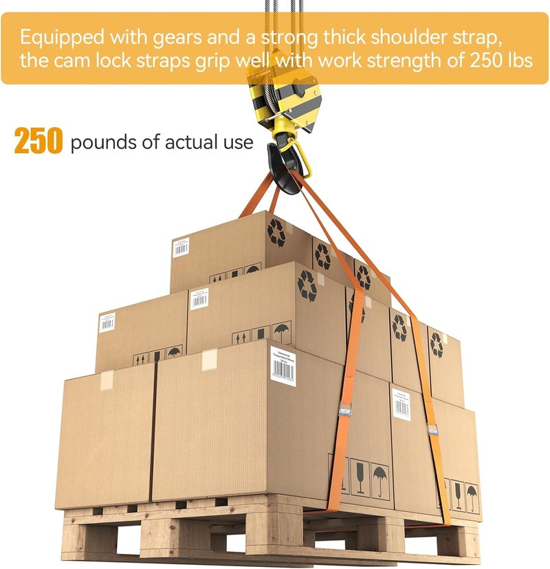 BRUTEBOSE Tie Down Straps 4-Pack, 0.8" x 6.6Ft (2x200cm) Heavy Duty Orange Lashing Straps, Adjustable Retaining Straps with Buckle for Vans, Motorcycle, Trailer, Luggage, Car Roof Rack - Image 5